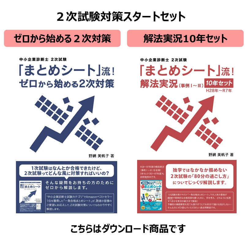 【二次対策電子書籍】「まとめシート」流！ゼロから始める二次対策＆解法実況 （事例Ⅰ～Ⅲ）10年セット（H28-R7）